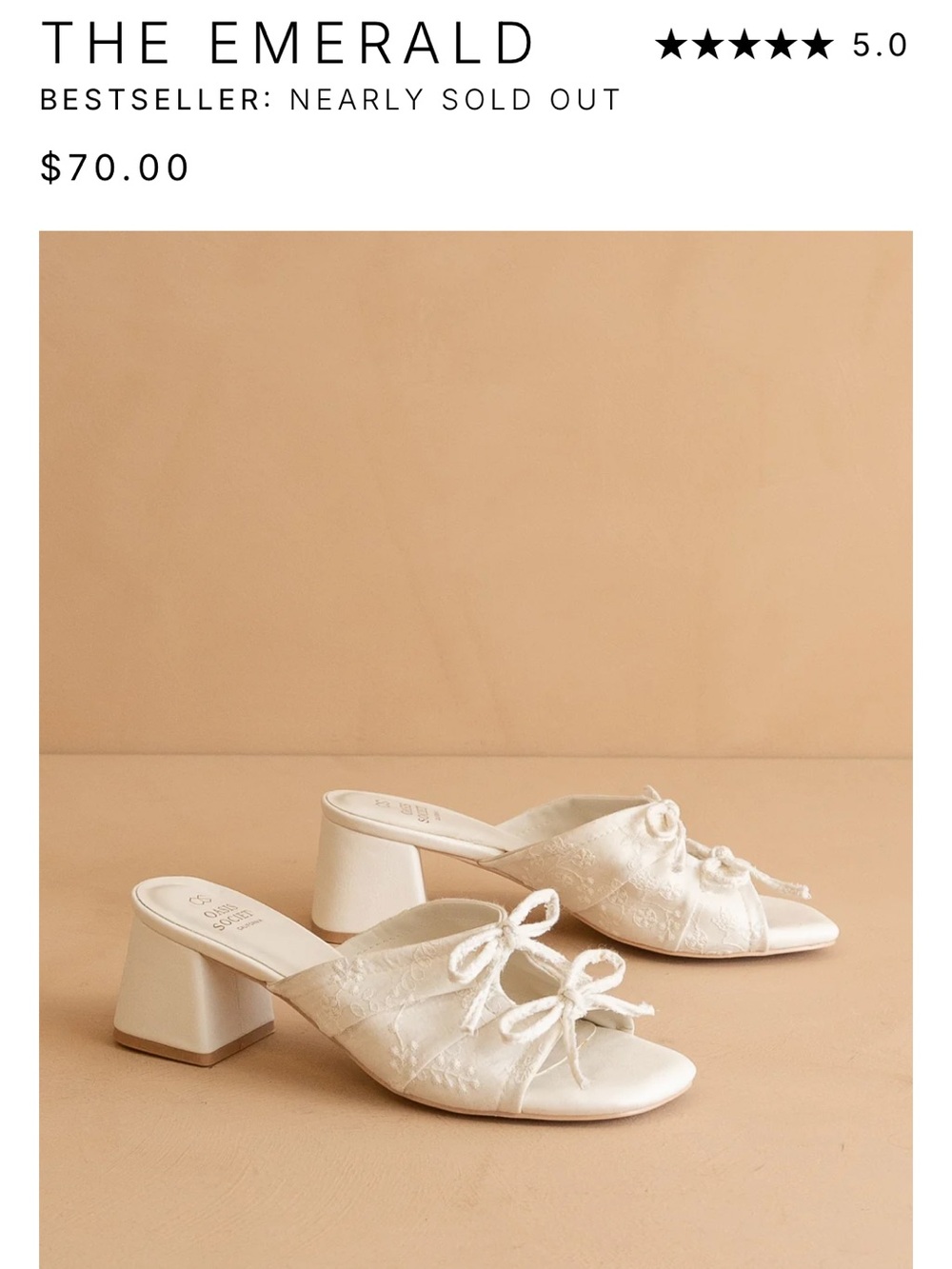 Oasis Society The Emerald White Block Heels